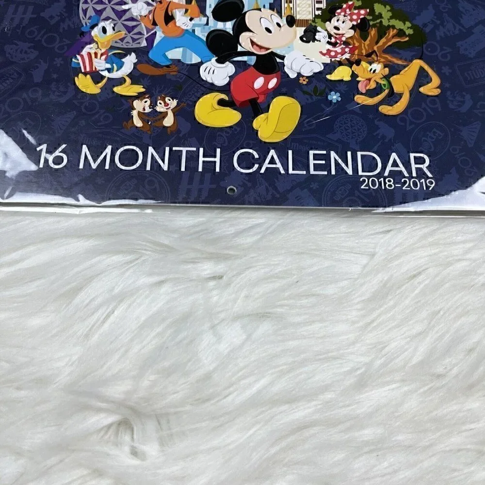 NEW Disney Parks 2018-2019 Wall Calendar 16 Months Walt Disney World Colorful